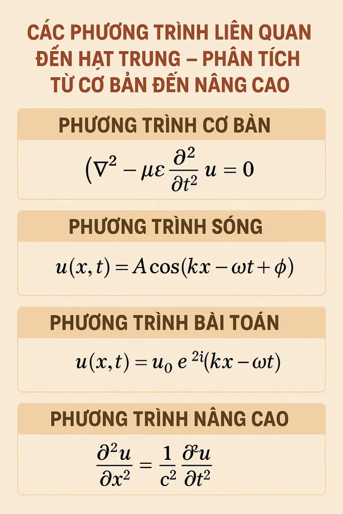 Các Phương Trình Liên Quan Đến Hạt Trung – Phân Tích Từ Cơ Bản Đến Nâng Cao