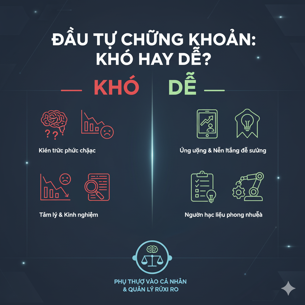 Đầu Tư Chứng Khoán Khó Hay Dễ? Góc Nhìn Thực Tế Cho Nhà Đầu Tư