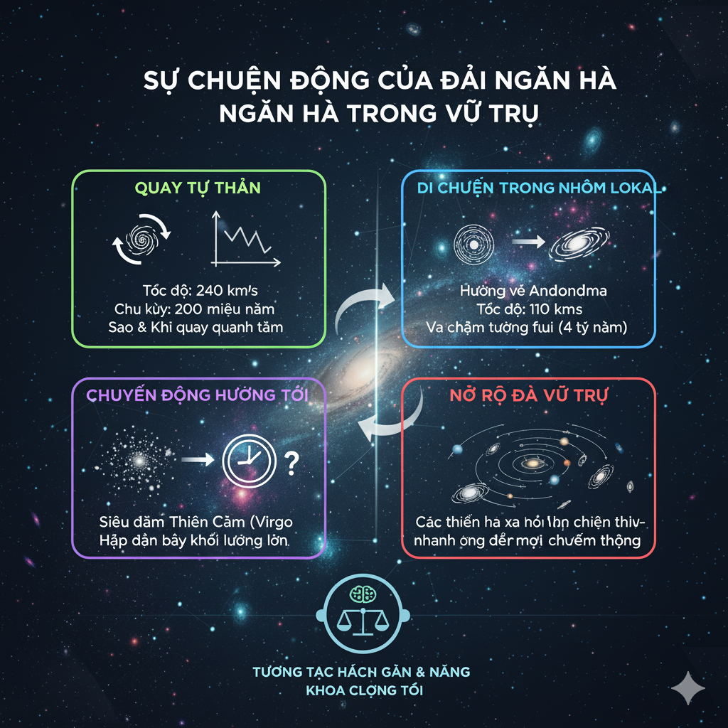 Sự Chuyển Động Của Dải Ngân Hà Trong Vũ Trụ – Hành Trình Vĩ Đại Của Thiên Hà Chúng Ta