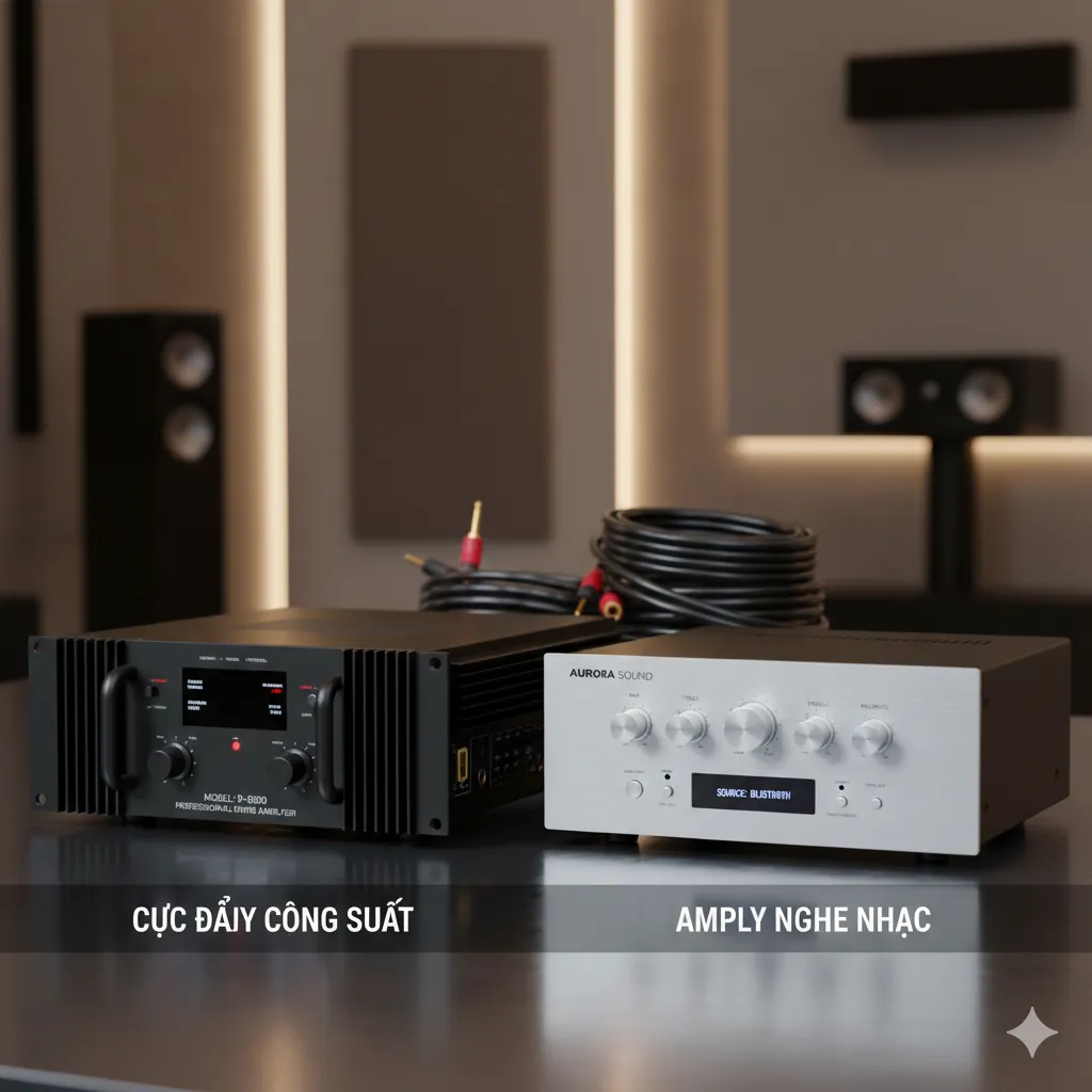 🔊 So sánh cục đẩy và Amply – Nên chọn thiết bị nào cho dàn âm thanh của bạn?