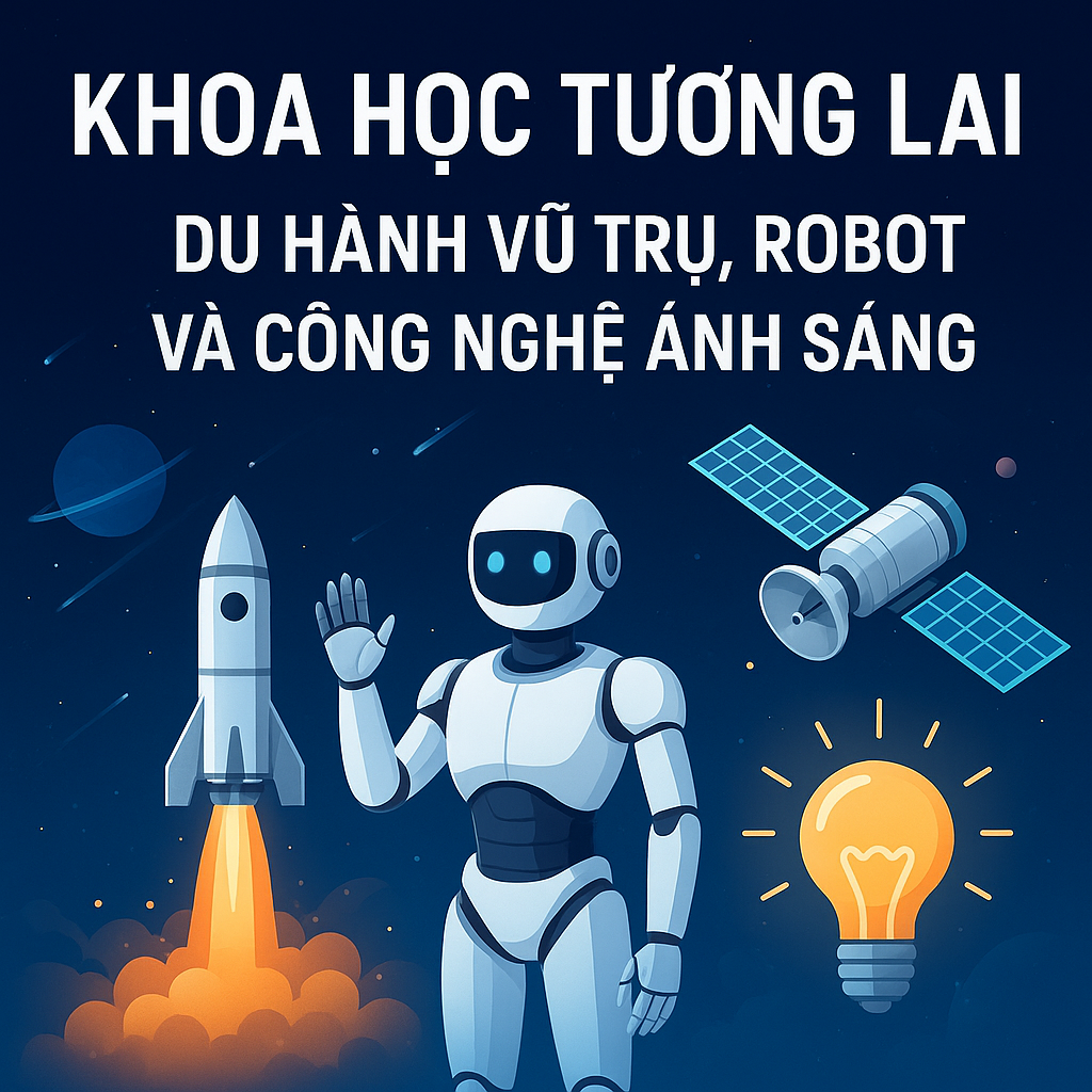 🌌 Khoa Học Tương Lai – Du Hành Vũ Trụ, Robot Và Công Nghệ Ánh Sáng