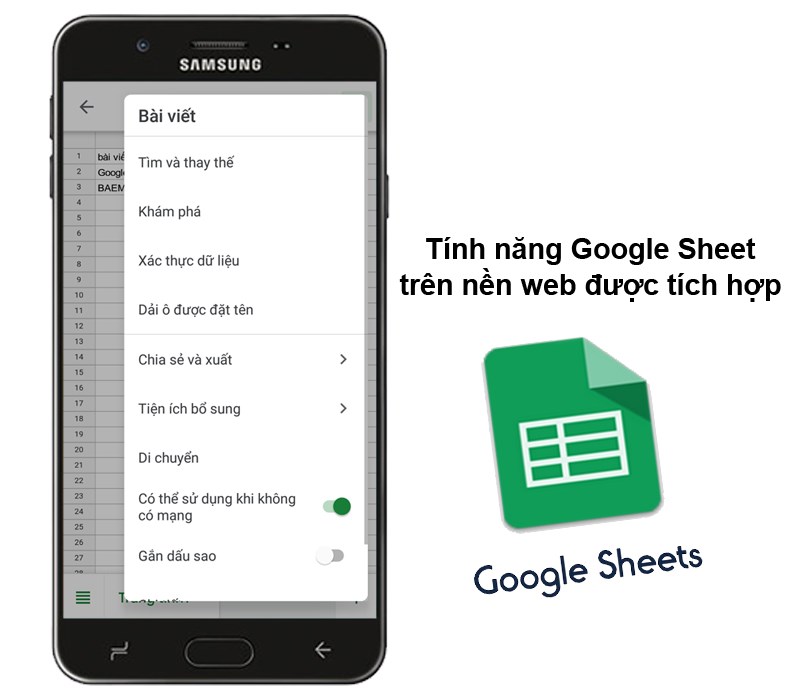 Google Sheet - Ứng dụng trang tính của google