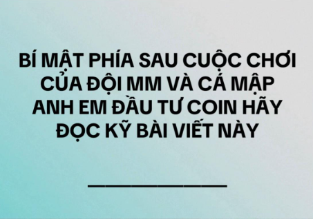Bí mật phía sau cuộc chơi của đội MIM và cá mập anh em đầu tư coin hãy đọc kỹ bài viết này