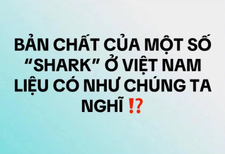 Bản chất của một số“Shark” ở Việt Nam liệu có như chúng ta nghĩ !?