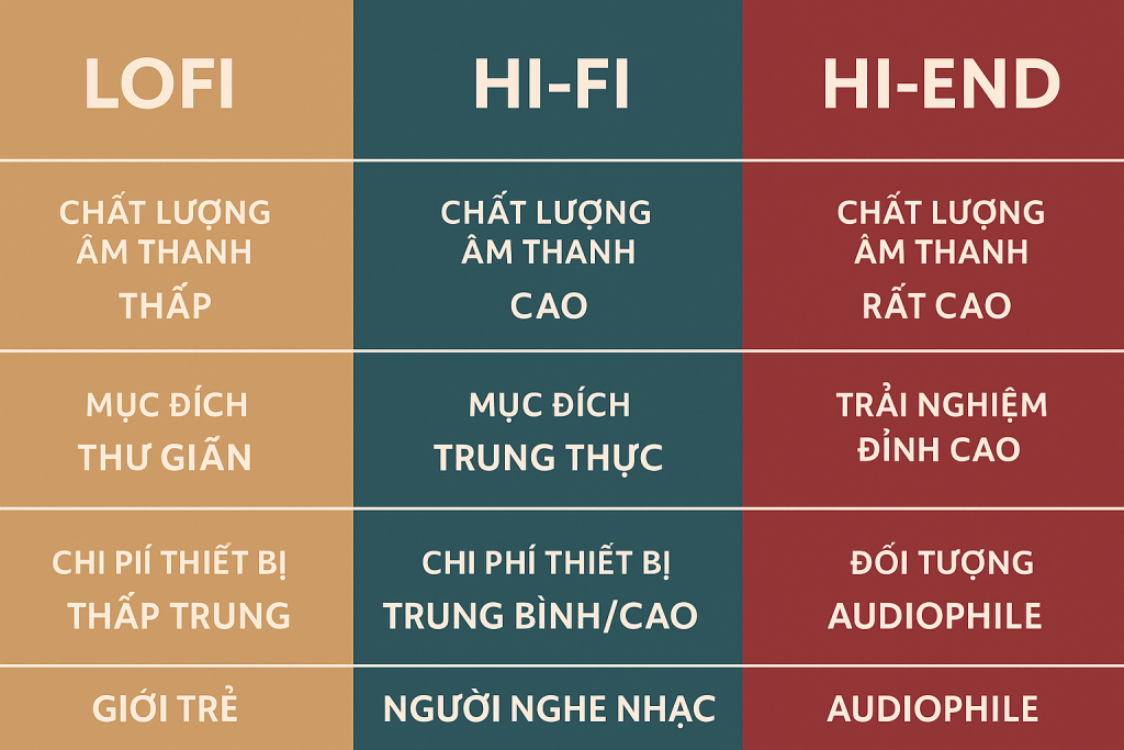 Lofi, Hi-fi, Hi-end là gì? Phân biệt 3 khái niệm âm thanh phổ biến