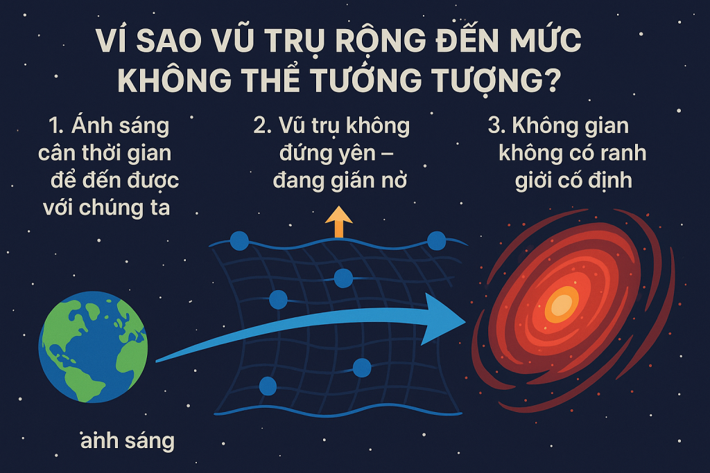 Vì sao vũ trụ lại rộng lớn đến mức không thể tưởng tượng?